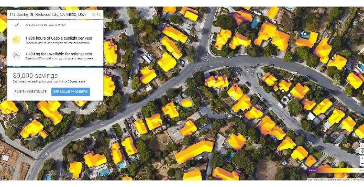 Φωτοβολταϊκά: το Google Project Sunroof επεκτείνεται σε 43 εκατ. στέγες